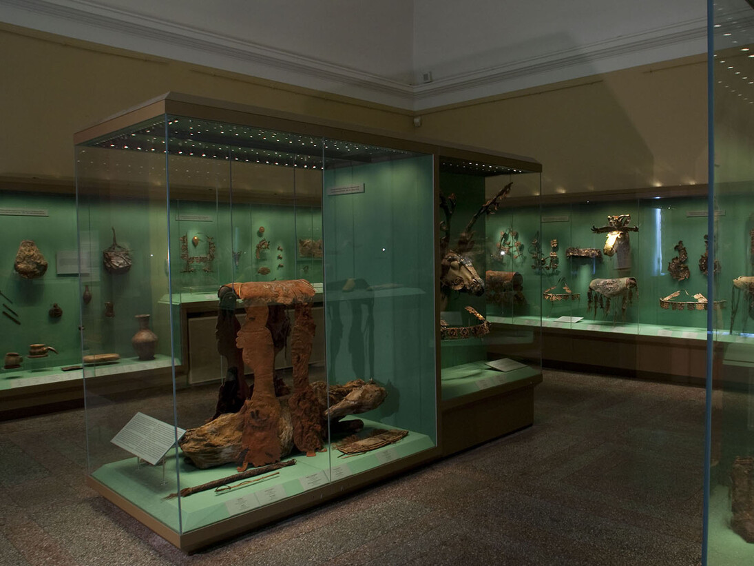 The Culture of the Peoples of South Siberia, Exhibition view. Courtesy of The State Hermitage Museum