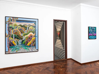 Christian Achenbach, Paricutín, exhibition view. Courtesy of König Gallery