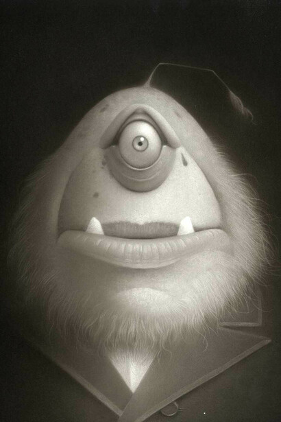 Travis Louie, “Bill”, acrylic on panel, 10 x 8 inches