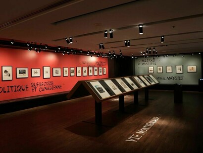 Aislin: 50 Years of Cartoons, Exhibition view. Courtesy of McCord Museum