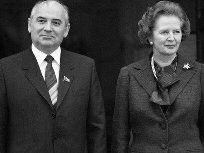 Mijaíl Gorbachov y Margaret Thatcher, primera ministra del Reino Unido desde 1979 a 1990