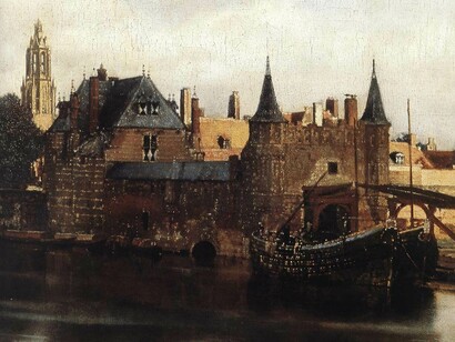 Detalle de la 'Vista de Delft' (1661), J. Vermeer