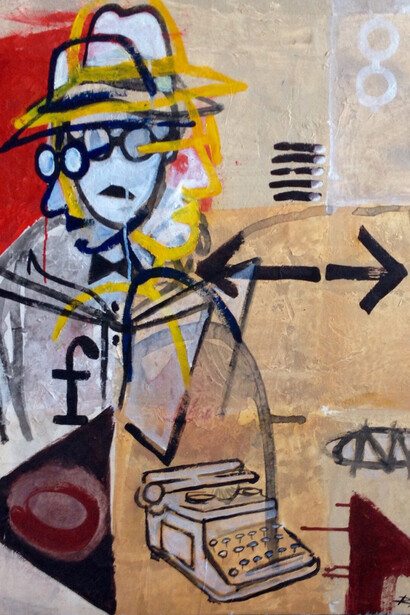 “Pessoa Plural” – Técnica mista, de Rinaldo Carvalho (mostra paralela). Foto do artista.
