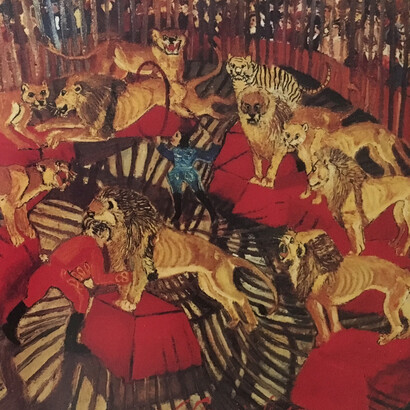 Circo, s.d. (1941-1942), olio su cartone telato, 30x40 cm. Collezione privata