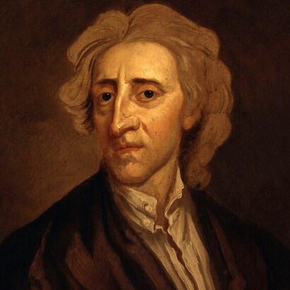 Retrato de John Locke a partir de un original de Sir Godfrey Kneller, National Portrait Gallery, Londres