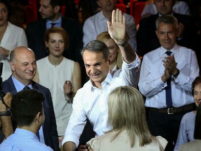 Leader of Greece's New Democracy party Kyriakos Mitsotakis