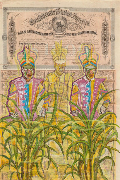 Hew Locke, Confederate States of America Loan 14,  2023. Courtesy of the artist and the British Museum