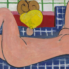Henri Matisse, Grand nu couché (Nu rose) [Large reclining nude (The pink nude)], 1935. Courtesy of Fondation Beyeler, The Baltimore Museum of Art, The Cone Collection, formed by Dr. Claribel Cone and Etta Cone of Baltimore, Maryland, 1950, © Succession H. Matisse / 2024, ProLitteris, Zurich. Photo by Mitro Hood