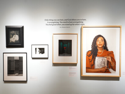 If Emmett Till lived, exhibition view. Courtesy of MoCP