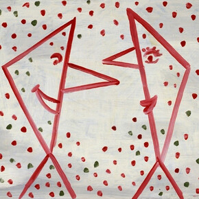 Helmut Middendorf, Talkshow (detail), 1995. Acrylic on canvas, 140 x 100 cm, Courtesy of the artist and MOT International London and Brussels