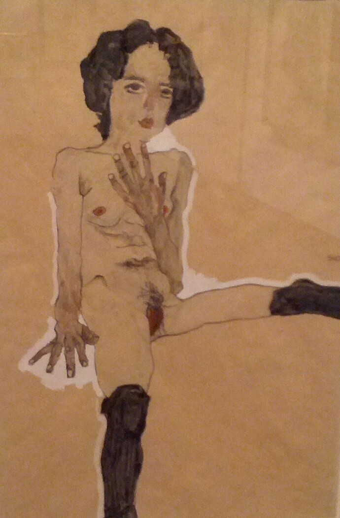 Egon Schiele, Seated Female Nude