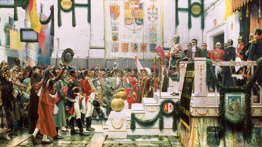 «La promulgación de la Constitución de 1812» Salvador Viniegra (1862-1915)