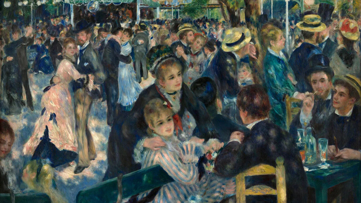 Auguste Renoir, Bal du moulin de la Galette (detail), 1876. Courtesy of Musée d’Orsay
