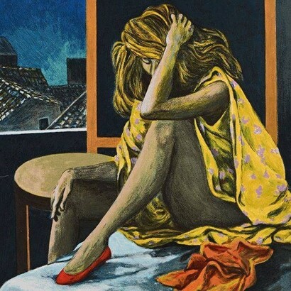 Renato Guttuso, Malincionia nova, 1986. Ritratto di Marta Marzotto