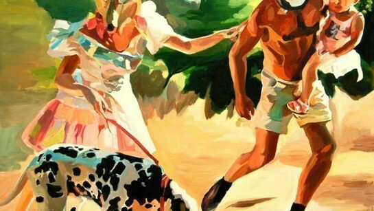 Elinor Evans, The birth of domestication, 162 x 192 cm, oil on canvas,