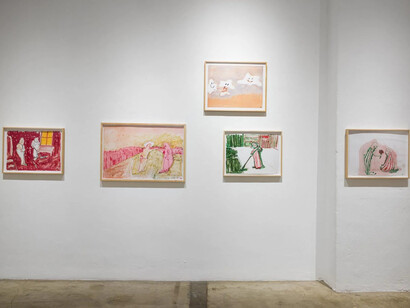 Kathleen Henderson, Clappers, exhibition view. Courtesy of Track 16 Gallery