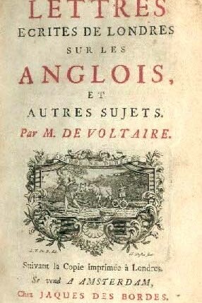 Las »Cartas inglesas» (1734) o «Cartas filosóficas» motivaron su orden de arresto, pero Voltaire huyó al exilio
