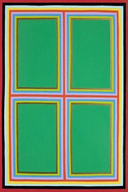 Alia Penner - Green Rectangle, 2011, oil on canvas 36 x 48 inches