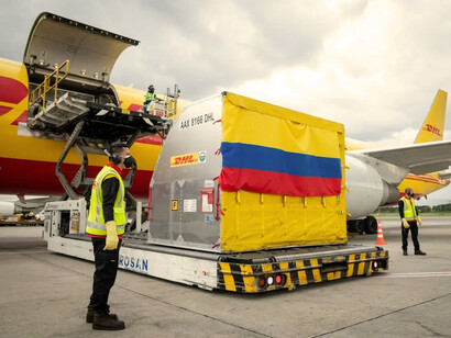 Llegada de las primeras vacunas contra la COVID-19 a Colombia