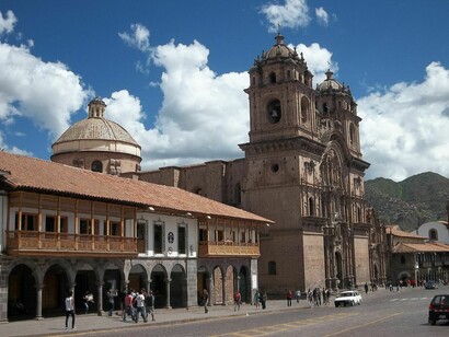Iglesia de la Compañía de Jesús en la Plaza de Armas de Cusco, Perú
