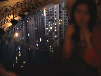 The taking of a picture, sometime somewhere. Courtesy of Flatland Gallery