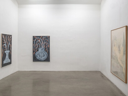 Ausstellungsansicht Pierre Klossowski + Rade Petrasevic | Eros + Beelzebub, Christine
König Galerie, Wien 2020
© Foto: Philipp Friedrich