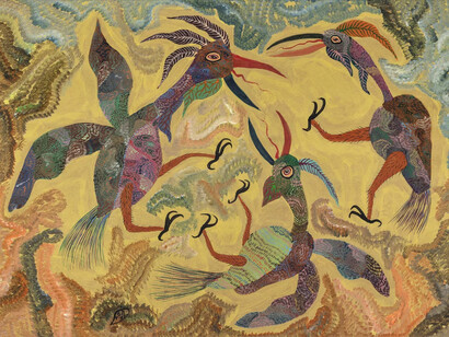 Chico da Silva, Sem título [untitled], 1965. Courtesy of Almine Rech