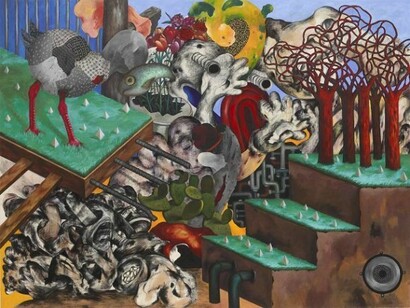 Untitled, 2013, Acrylic and charcoal on canvas, 186 x 246 cm, Copyright VW (VeneKlasen/Werner), Berlin