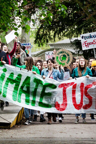 Grupo de activistas de la agenda ecologista a favor de 'la justicia climática'