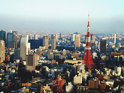 Tokyo Tower and surrounding area