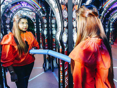 Professor Crackitts Light Fantastic Mirror Maze. Courtesy of Science Centre