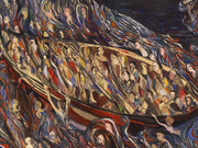 Maria Helena Vieira da Silva (1908-1992), «História Trágico-Marítima ou Naufrage», 1944. Óleo sobre tela. 81,5 x 100 cm. Museu Calouste Gulbenkian – Coleção Moderna. Fotografia: Mário de Oliveira