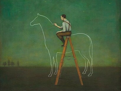 Montando en un caballo imaginario