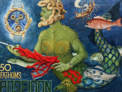 John Kindness, Poseidon, 50 fathoms (detail). Courtesy of Molesworth Gallery