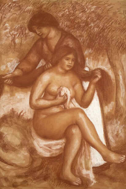 Auguste Renoir, Étude pour La coiffure, 1900-1901. Courtesy of Musée d'Orsay
