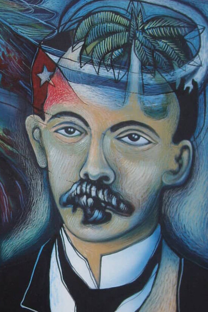 Tato Ayress, Retrato de José Martí, detalle