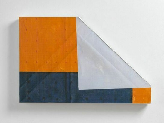 Jessica Mein, obra vinte e oito, 2013, acrylic medium on canvas and wood, 15 x 23.2 x 1.5 in. / 38 x 59 x 4 cm