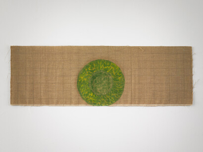 Richard Tuttle, Perceived Obstacle No. 76 (Oil Painting #5), (1991), Oil and graphite on unstretched canvas, 12-5/8 x 38 inches/32.1 x 96.5 cm, Photograph by Kerry Ryan McFate, courtesy Pace Gallery, Image © Richard Tuttle, courtesy Stuart Shave/Modern Art, London and Pace Gallery, New York