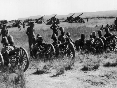 L'artiglieria italiana operava nell'ambito delle truppe somale “Ascari”, 1936. Etiopia