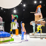 Anna Estarriola, Staged circumstances and piles of things, exhibition view. Courtesy of Amos Rex