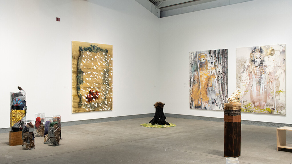 Various artists, Moving pictures: a survey exhibition of works by Deborah Oropallo and collaborators, exhibition view. Courtesy of Di Rosa Gallery