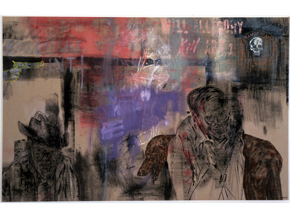Leon Golub, Agent Orange, 1993, acrylic on linen, 142.24 x 223.52 cm, Courtesy The Estate of Leon Golub and Hauser & Wirth