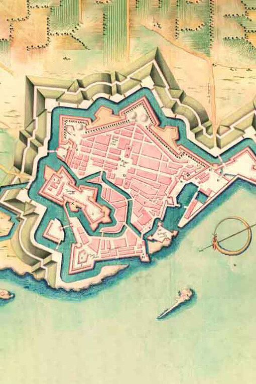 Mappa di Livorno nel 1600