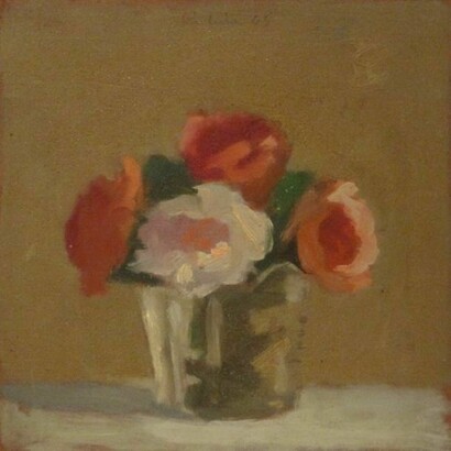 Kulicke, Flower Study, c.1962, oil on board, 7.75x8.5 inches