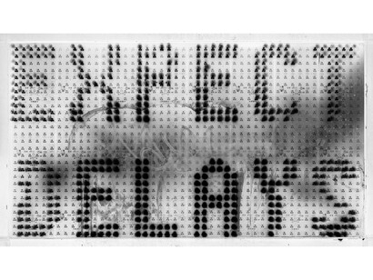 Shannon Ebner, Portable Changeable Message Sign One Delays, 2014, Archival pigment print, 137.2 x 240 cm, 54 x 94 1/2 in, Edition of 5