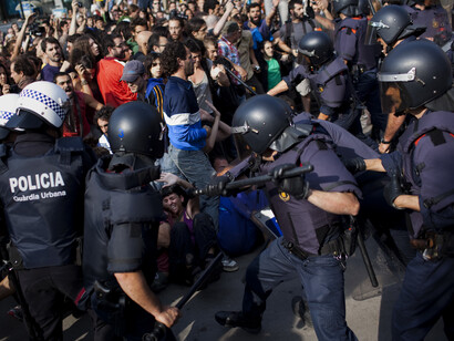 Manifestación en la Plaza de España
