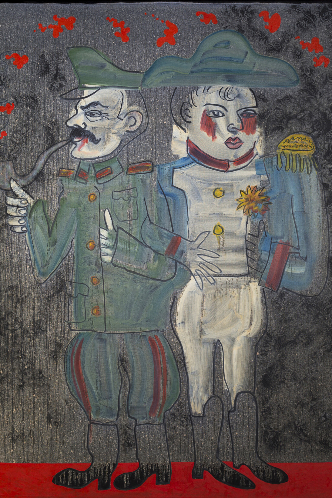 Siamese Dictators, 61” by 47”, oil on linen, 2013-2014. Copyright: Alexander Kaletski. Courtesy: Anna Zorina Gallery, New York City