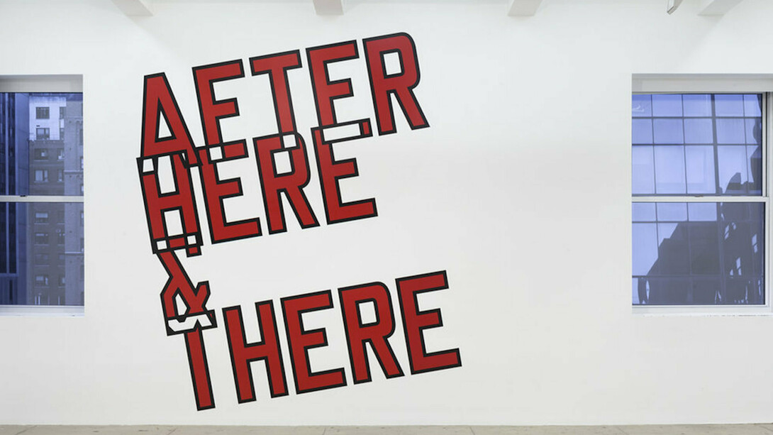 Lawrence Weiner, Exhibition view. Courtesy of Marian Goodman Gallery