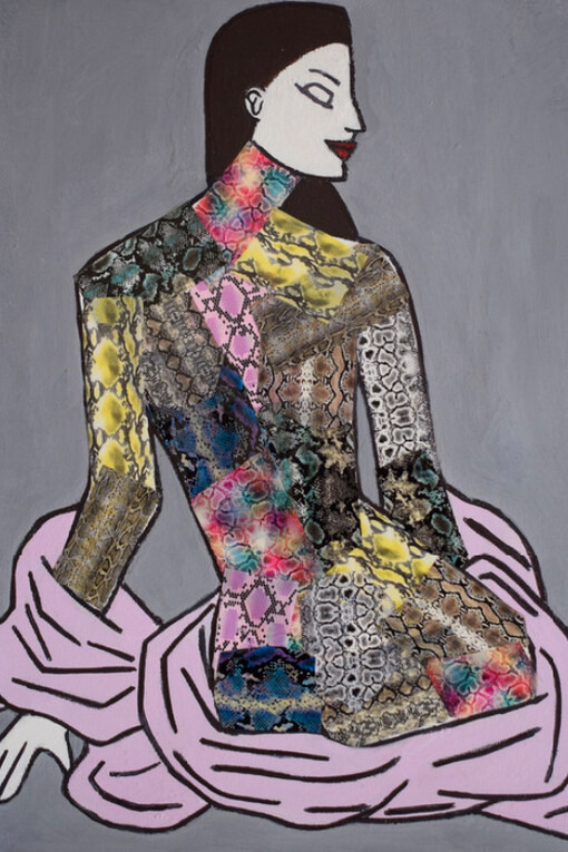 Mars Rio, Snake skin lady (detail), 2025. Courtesy of Fountain House Gallery