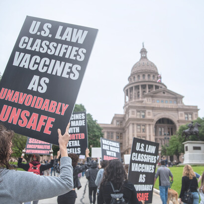 Protestas de grupos antivacunas en los Estados Unidos